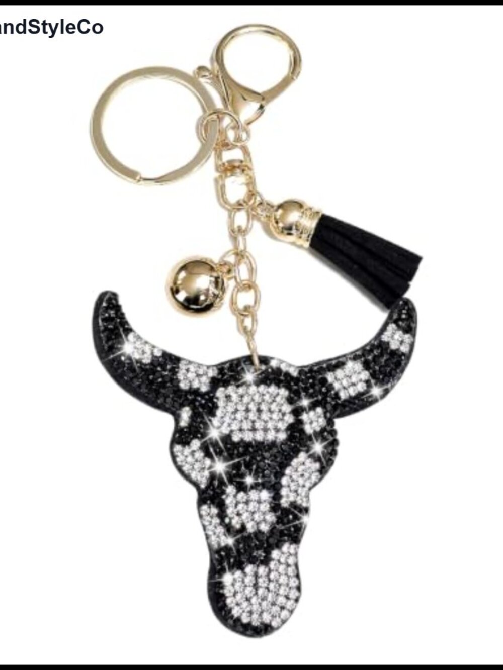 Handmade Rhinestone Bedazzled Keychain Purse Charm for Women